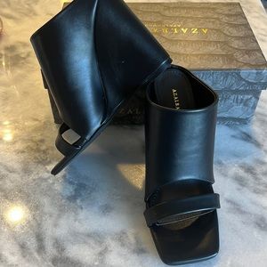 AZALEA WANG Jocelyn-Black Sandal Wedge